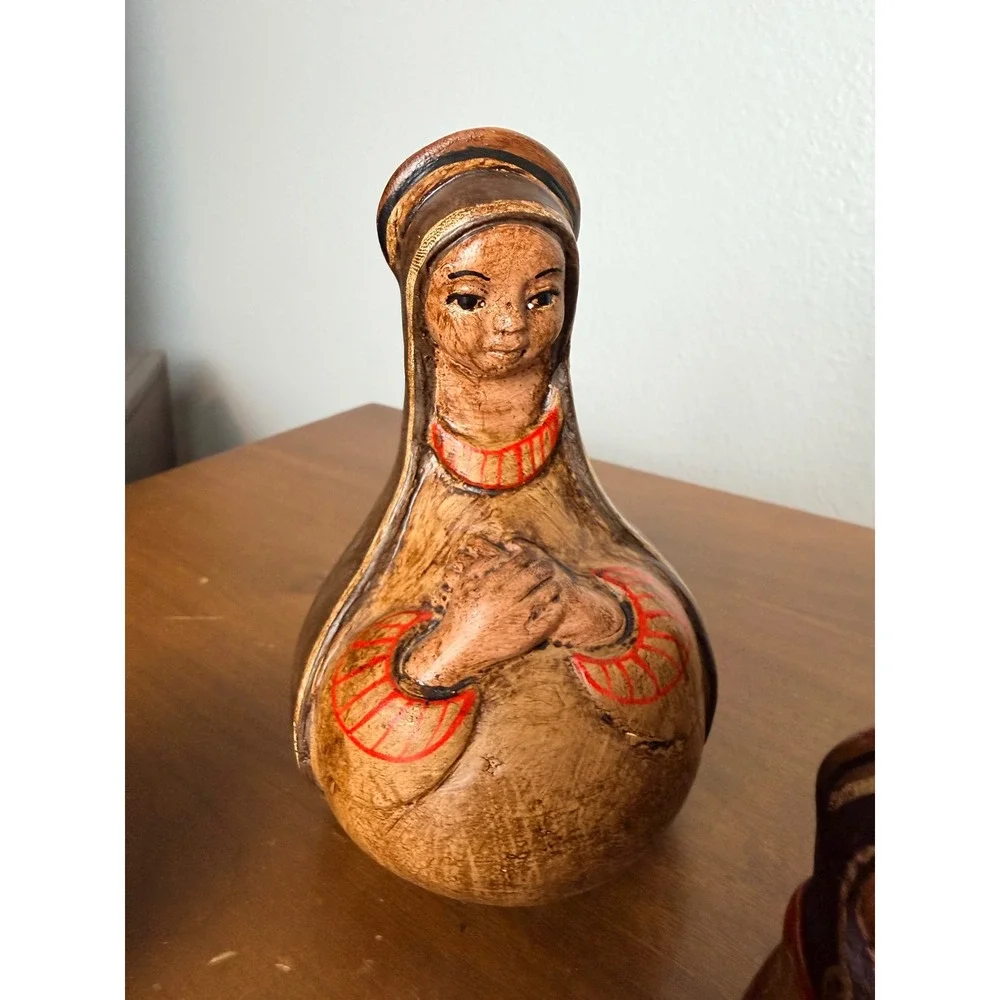 VTG Folk Peruvian‎ Ceramic Nativity Set of 5 Figures Peru Christmas handmade